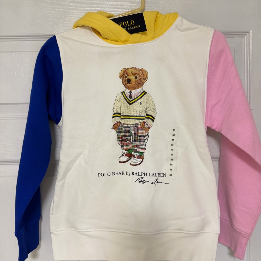 NWT Boys Polo Ralph Lauren Polo Bear Sweatshirt Size M (10-12) 150/72 Hoodie